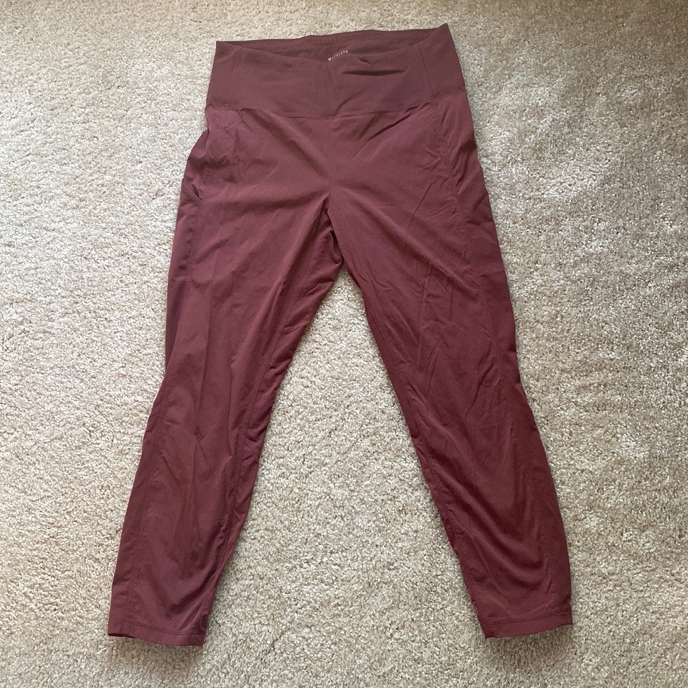 Athleta hiking pants with pockets, rust colored, women’s size 12